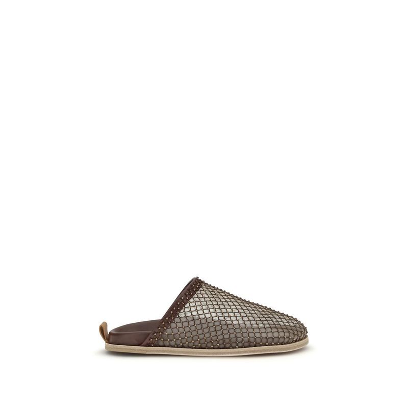 Forte_forte Brown Calf Leather Bos Taurus Women's Mules